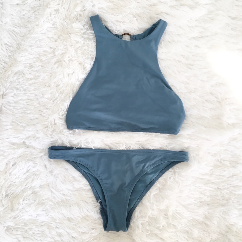 Aerie Periwinkle Blue Bikini Set Size Small